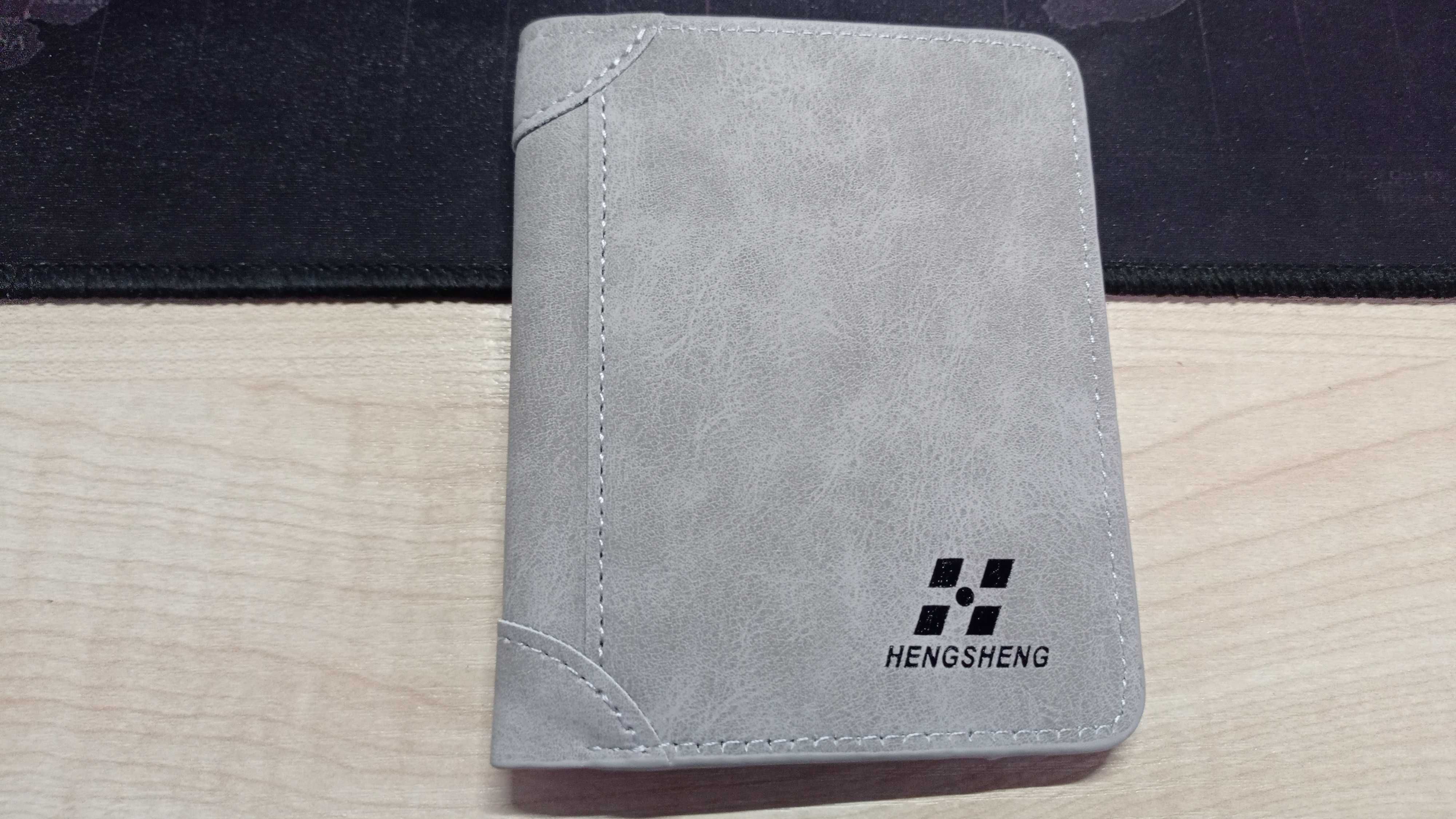 Чоловічий кишеньковий складний гаманець, сірий
