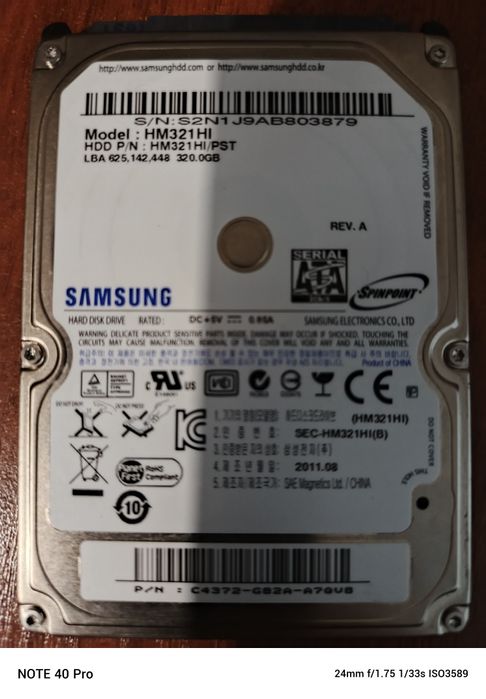 Dysk do Laptopa 320GB