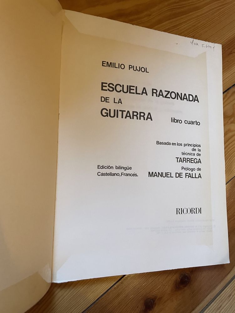 Pujol: Escuela Razonada de la Guitarra IV