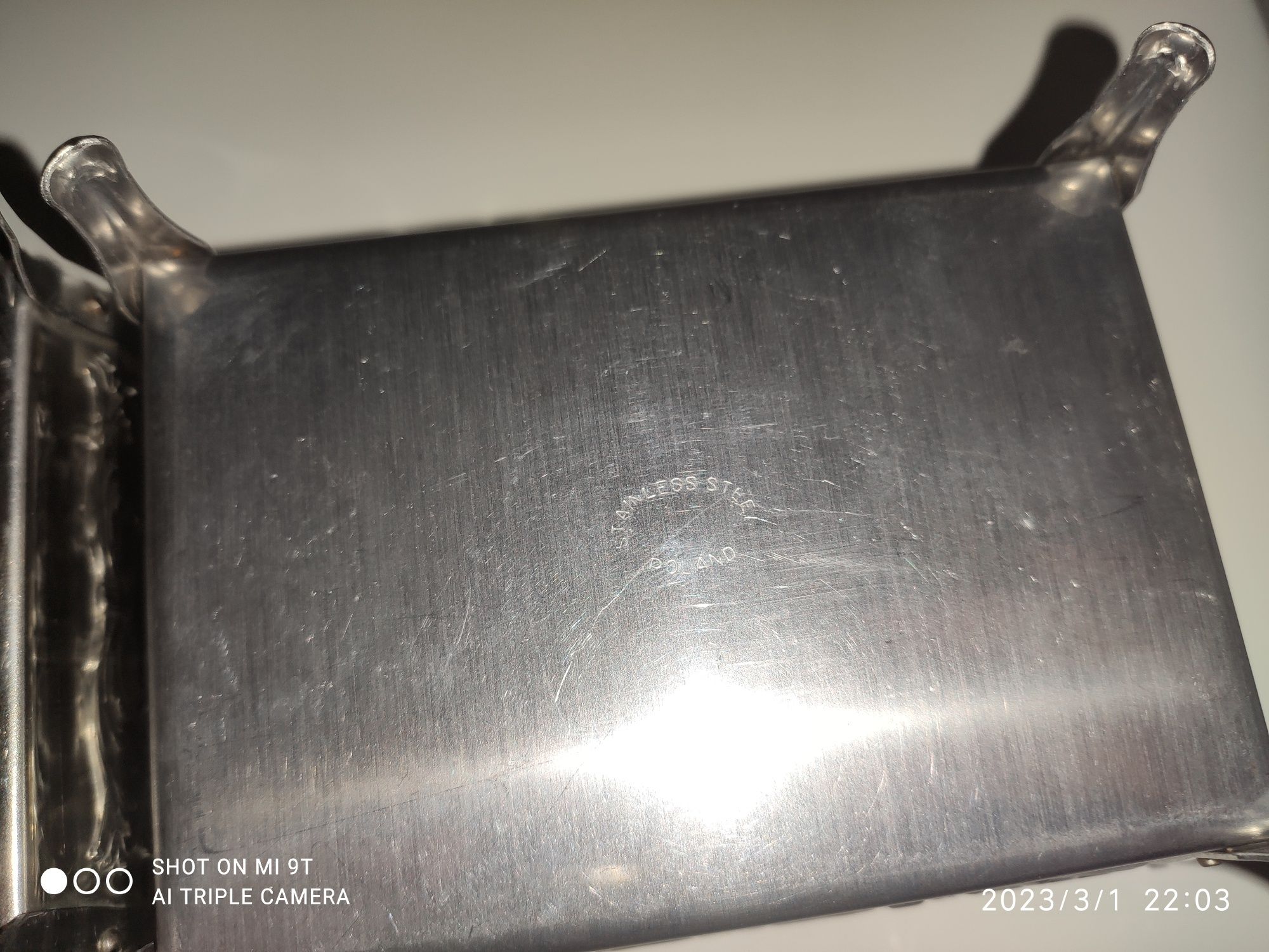 Szkatułka szkatułki srebrne stal nierdzewna Made in Poland PRL