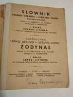 Stare książki Słownik Polsko Litewski Akcentowany 1940, Zabłocki, Kule