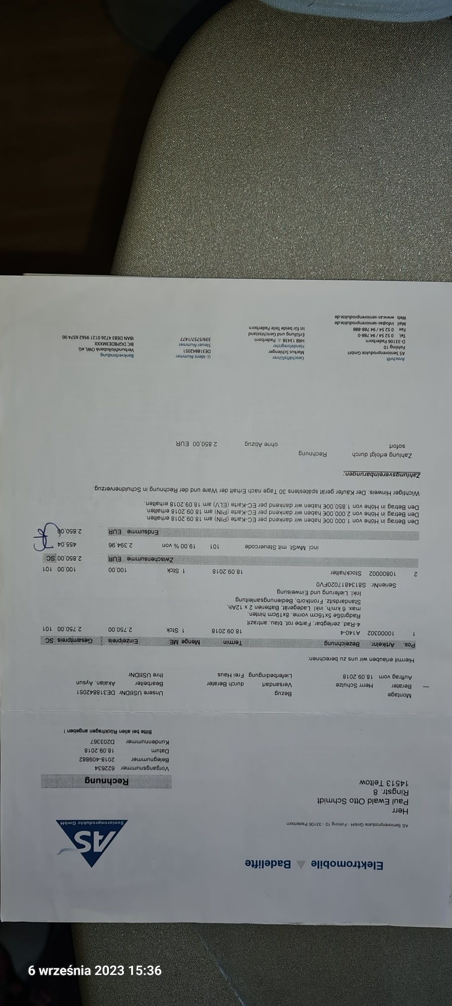 Elektryczny wózek inwalidzki
