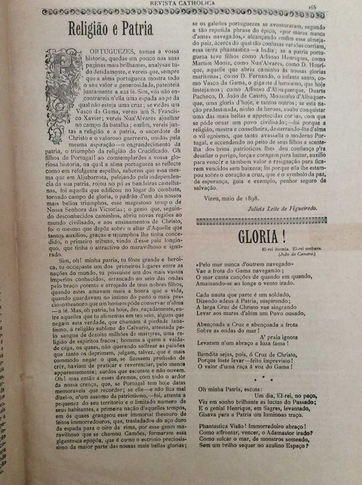 Revista Catholica. Homenagem ao immortal Navegante... 1898. Rara