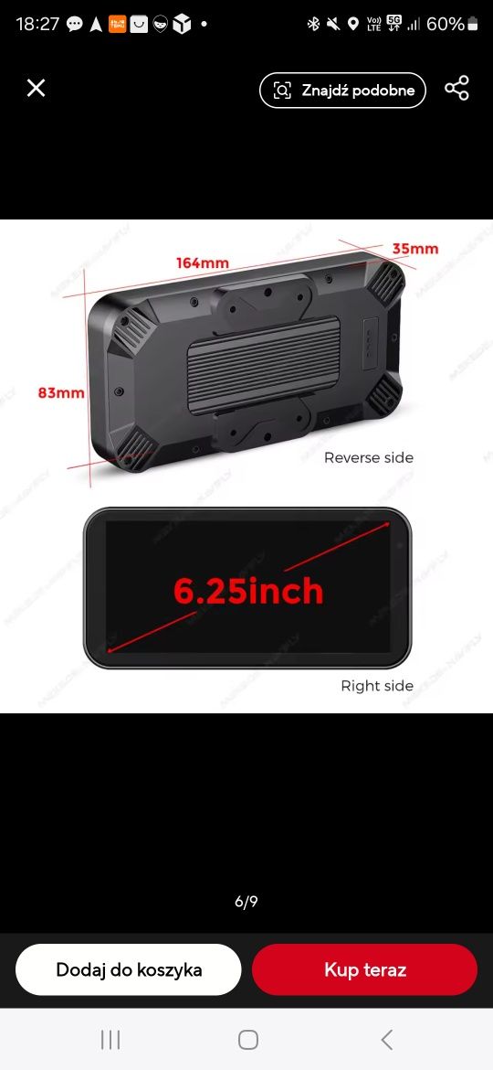 Nawigacja motocyklowa,rejestrator jazdy,android auto,cz.ciśnienia TPMS