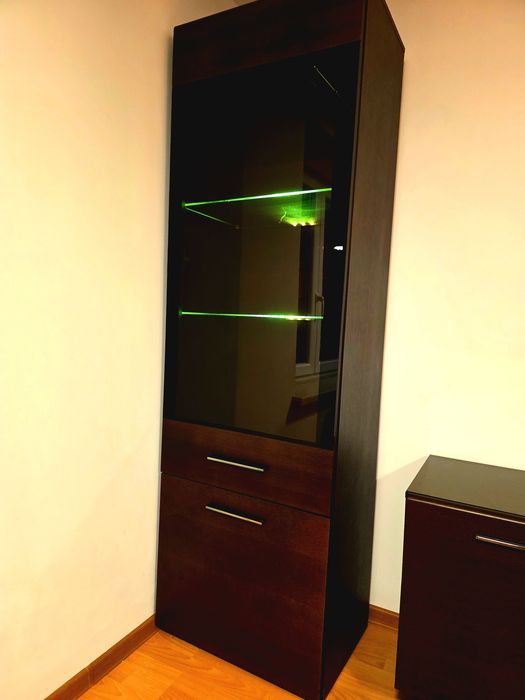 Meble do salonu ciemny brąz