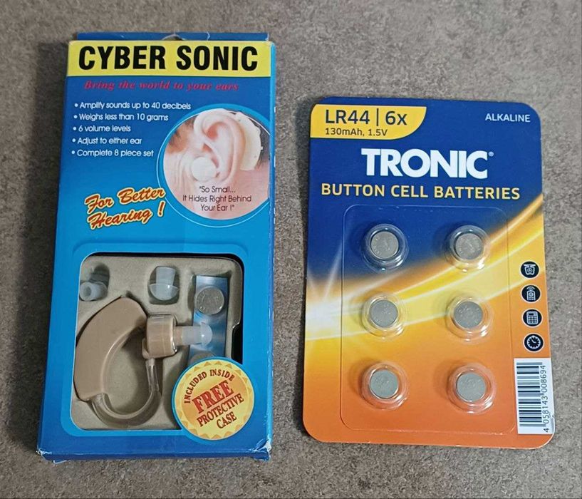 Слуховий апарат Cyber Sonic 40дБ.+ батарейки в подарунок !