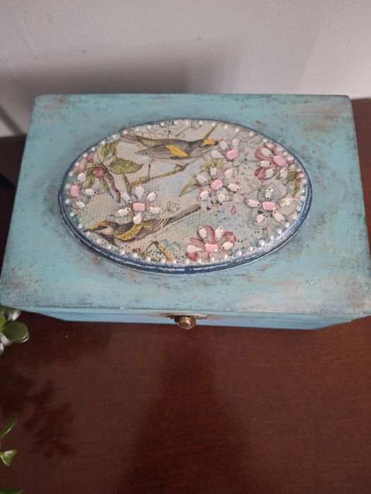 Pudełko drewniane decoupage