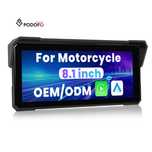 Monitor Moto 8.1" CarPlay/Android Auto | IP68 | Bluetooth NOVO