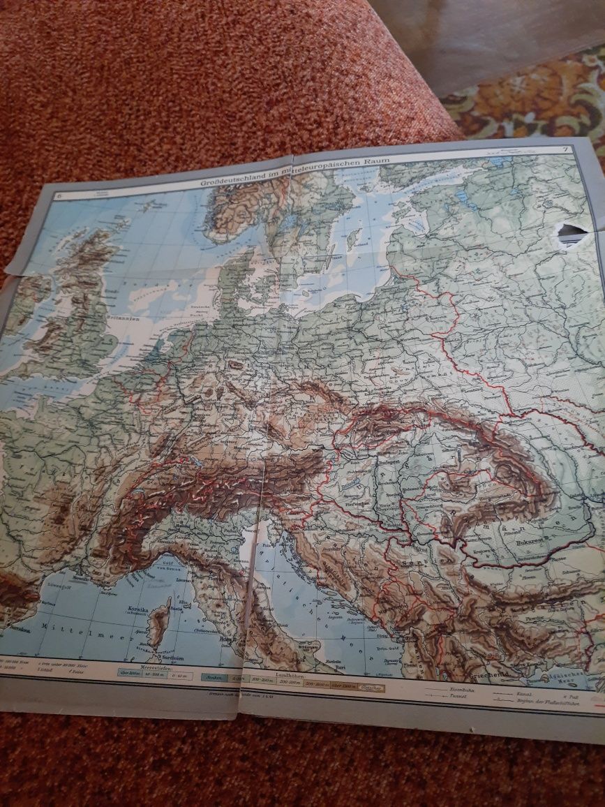 Atlas geograficzny Deutscher Schulz atlas 1943 atlas po niemiecku