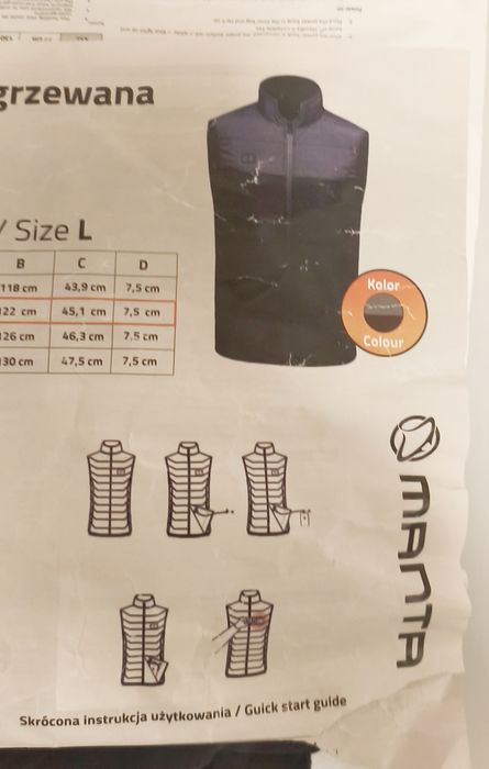 Kamizelka podgrzewana Manta rozmiar L