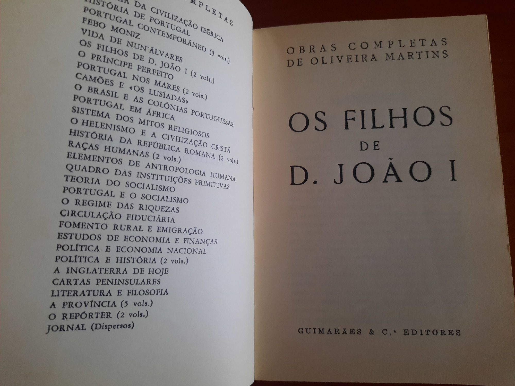 Os filhos de D João I Oliveira Martins