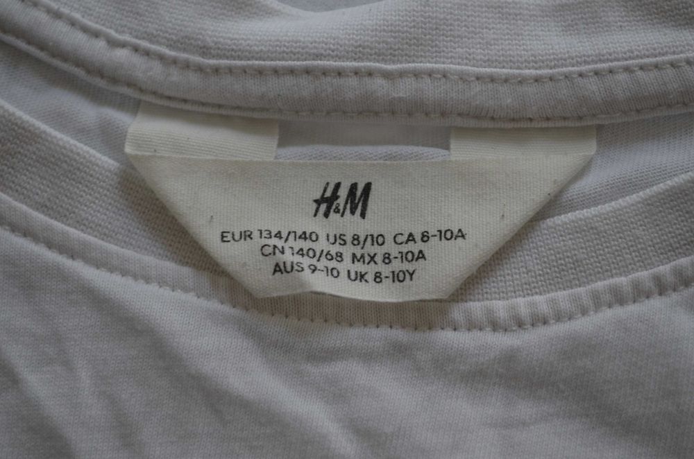 koszulka z krótkim rękawem 134/140 H&M cekiny dinozaury