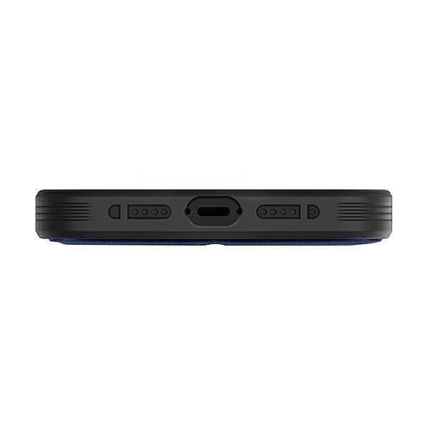 Etui UNIQ Transforma Magclick Charging na iPhone 14 Plus - niebieskie