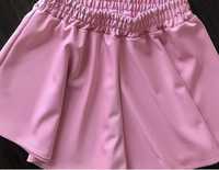 Юбка-шорты в розовом и бирюзовом цветах