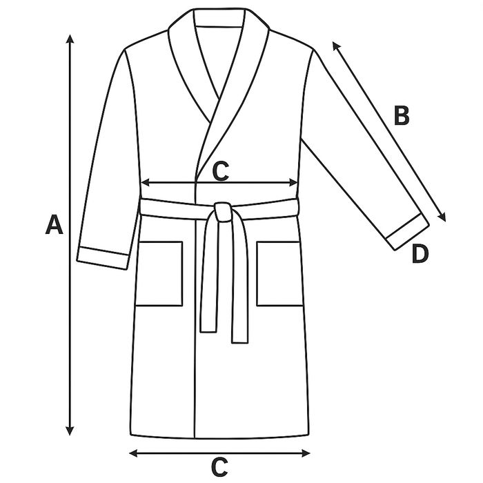 Szlafrok hotelowy FROTTE XXL 100% BAWEŁNA! - UNISEX