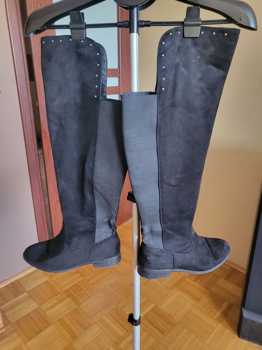 Kozaki długie zamszowe