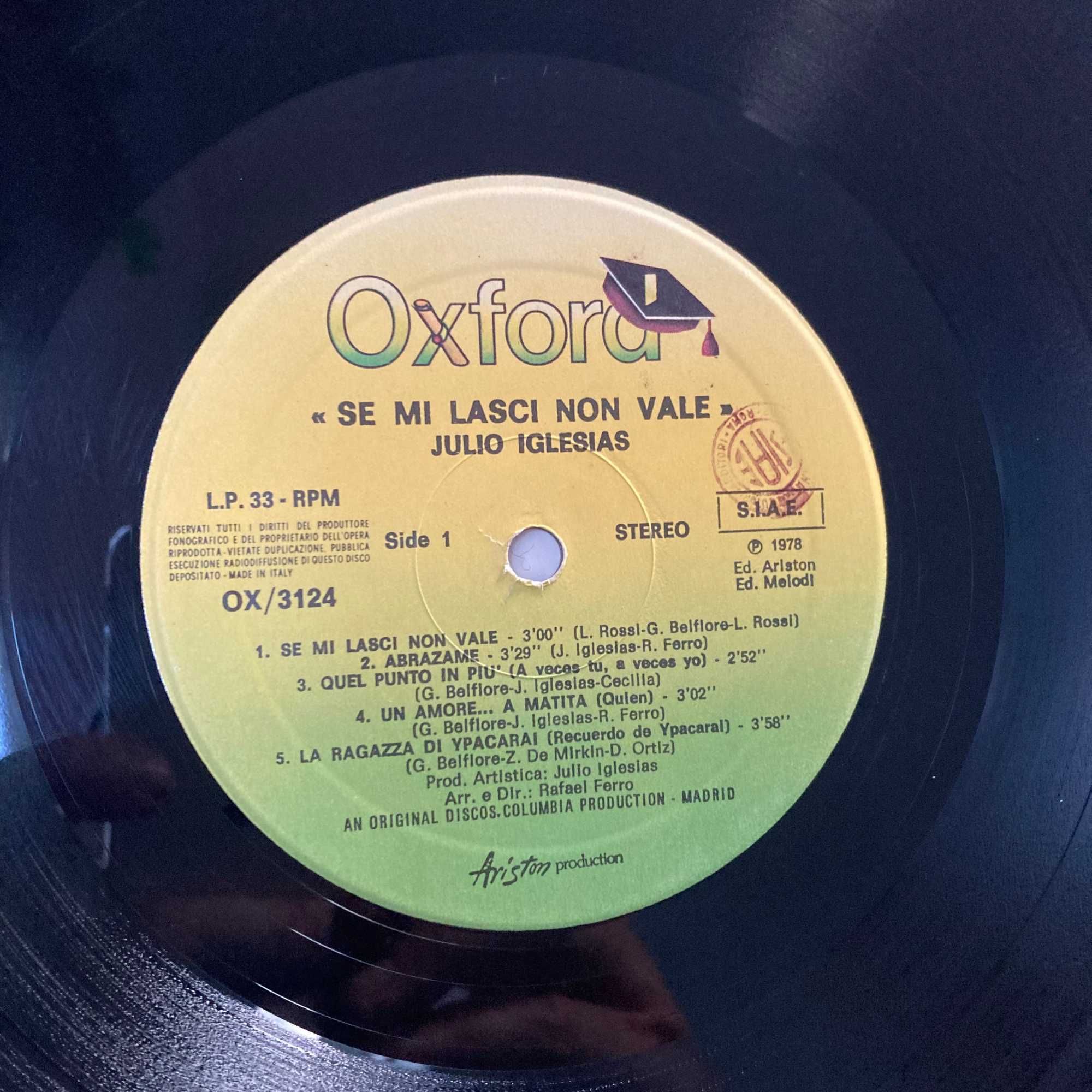 Julio Iglesias – Se Mi Lasci Non Vale, winyl