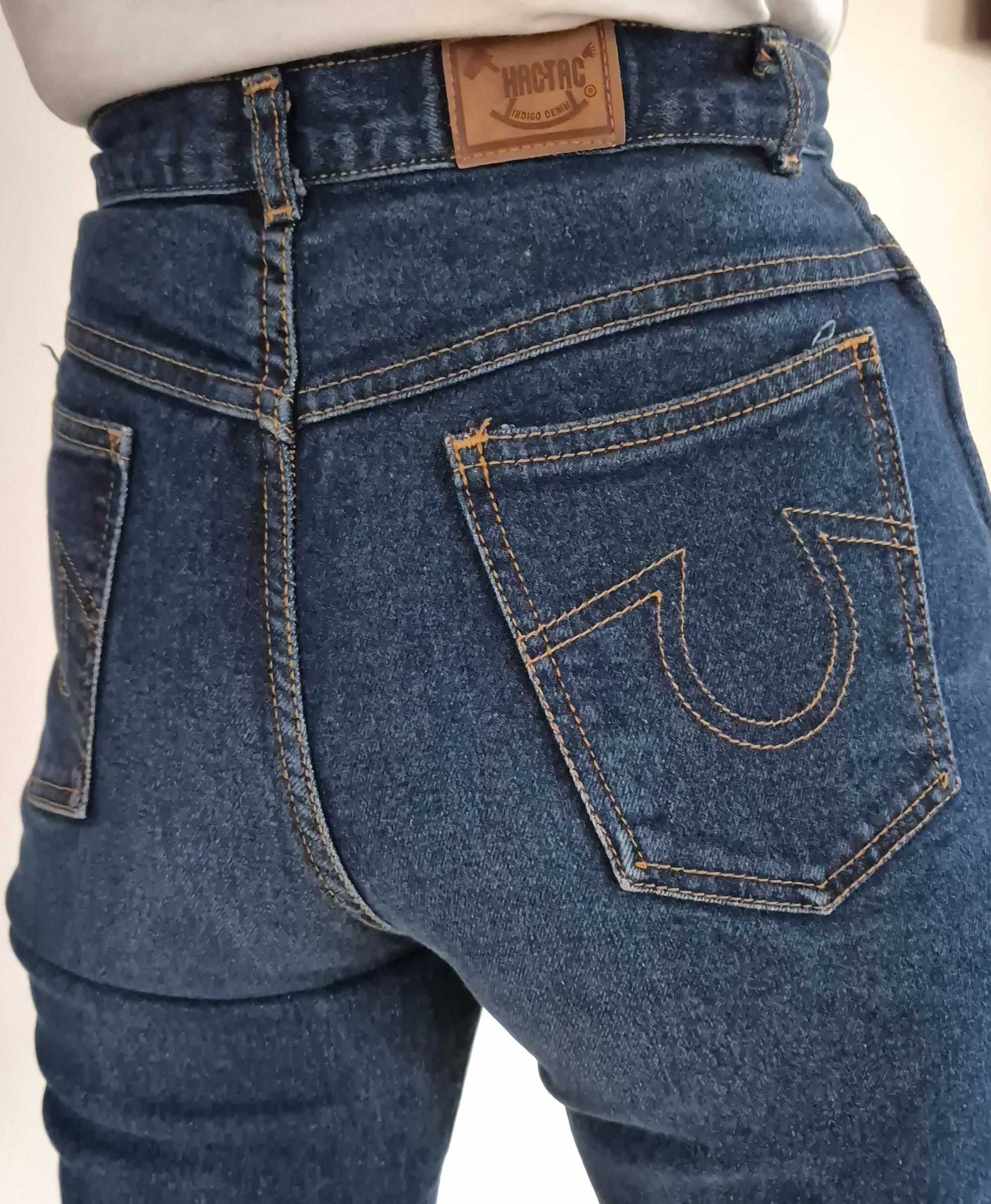 Spodnie - bryczesy damskie dżinsowe Indigo Denim