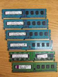 Pamięć RAM  DDR3 2GB PC3-10600U x 4 + 2 Pamięci ram gratis
