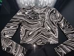 Sweterek bluzka zebra Zara crop top 36 S