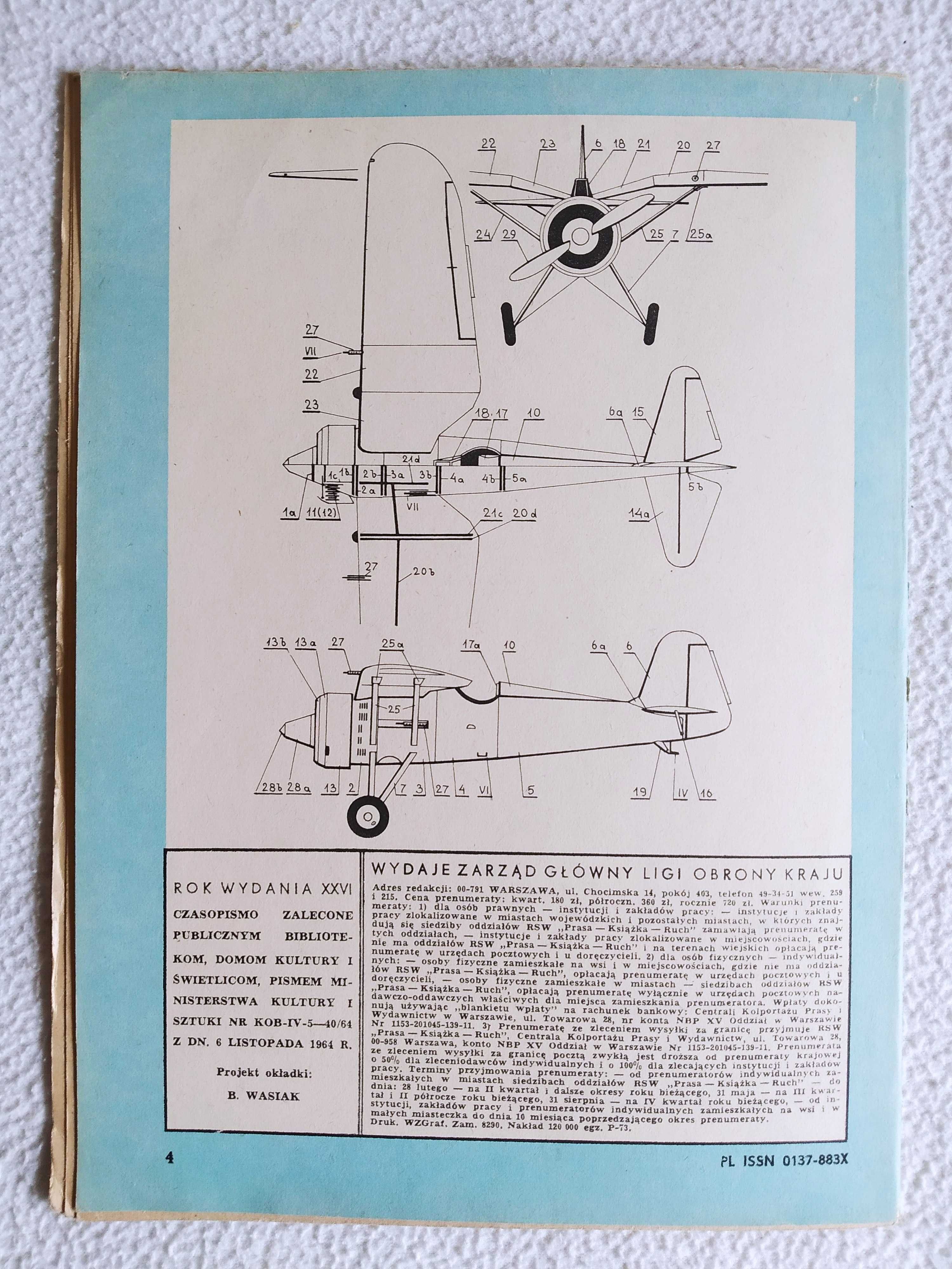 Mały Modelarz 8/1986 Polski samolot myśliwski PZL P-11c (1939r.).