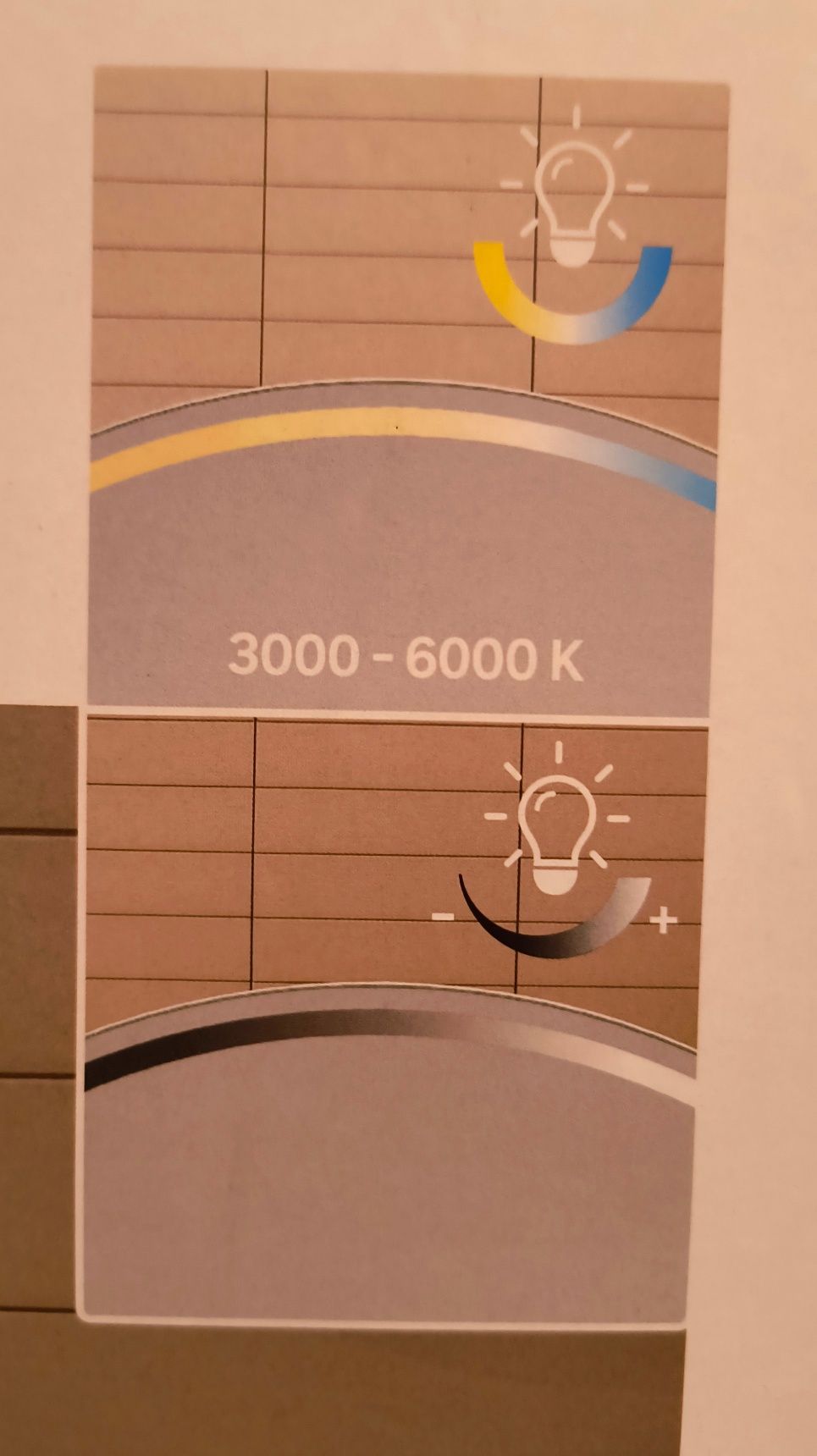 Lustro z oświetleniem 80 cm