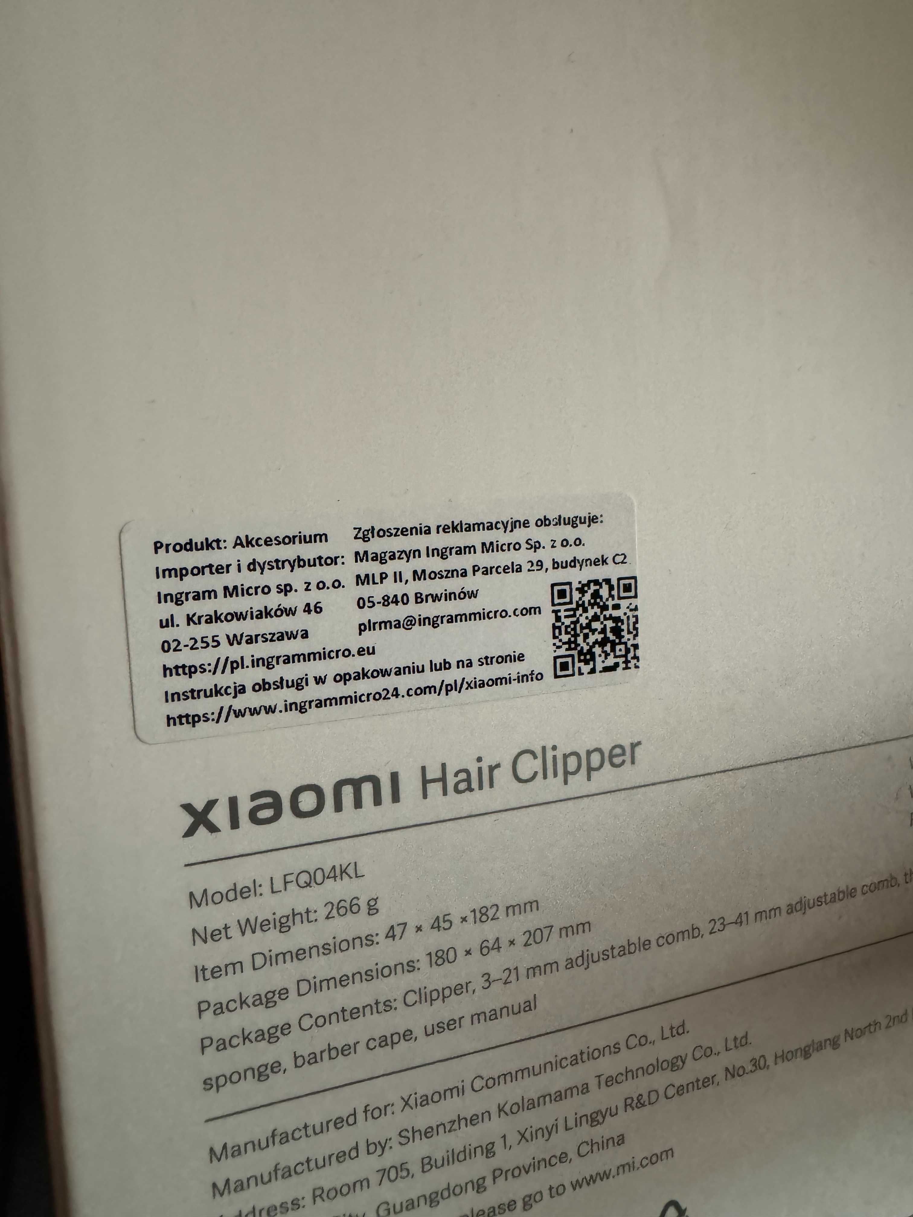 Golarka Xiaomi Hair Clipper Black - 23m-c gwarancji - nieużywana
