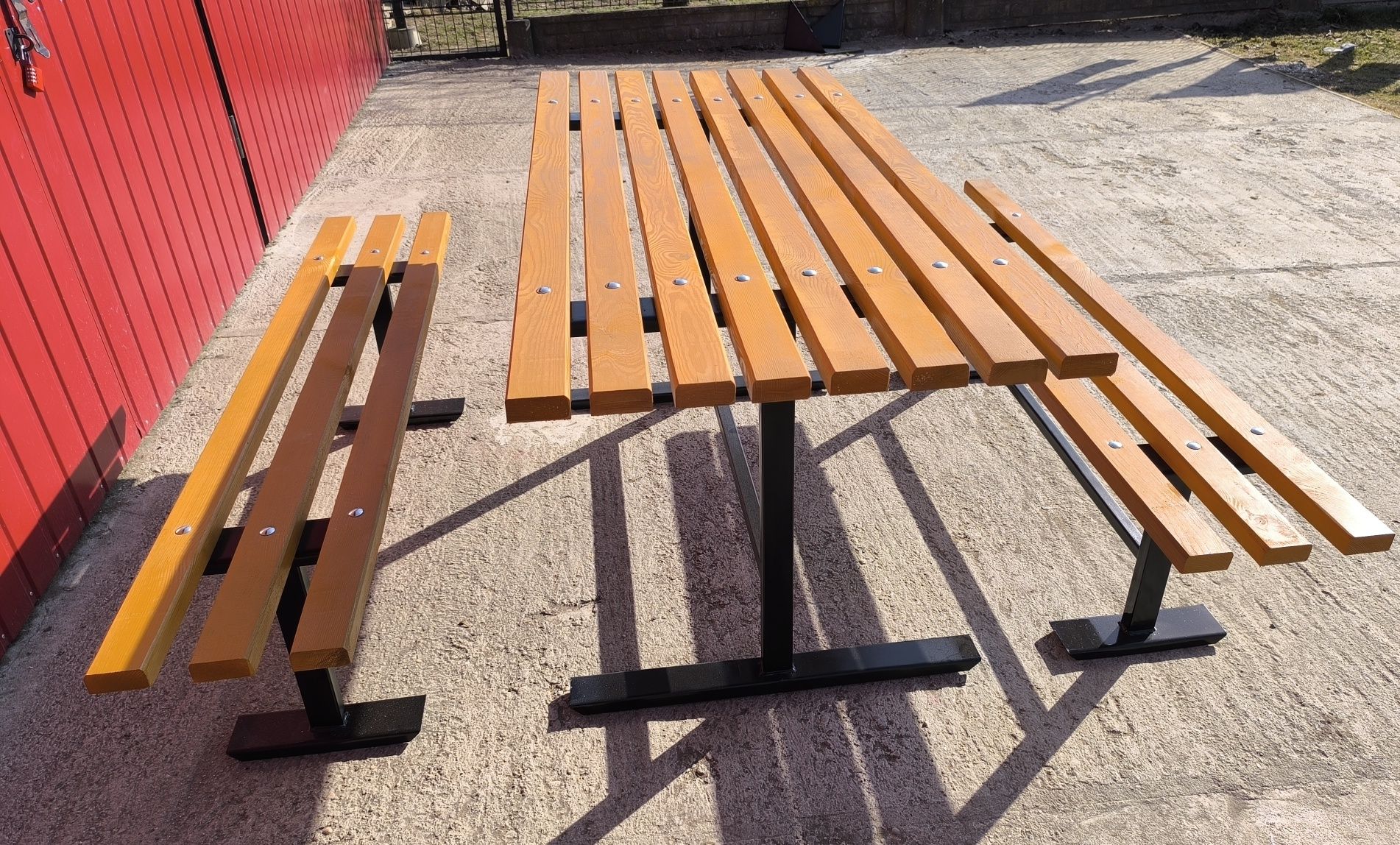 Meble Ogrodowe Dwie Ławki i Stół 160Cm Transport
