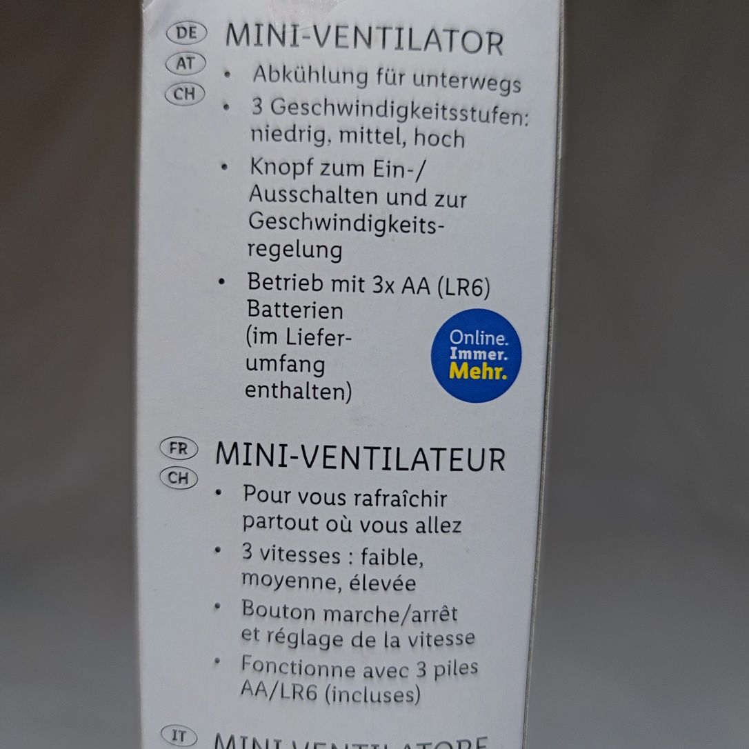 Wentylator mini wiatrak przenośny ręczny SilverCrest