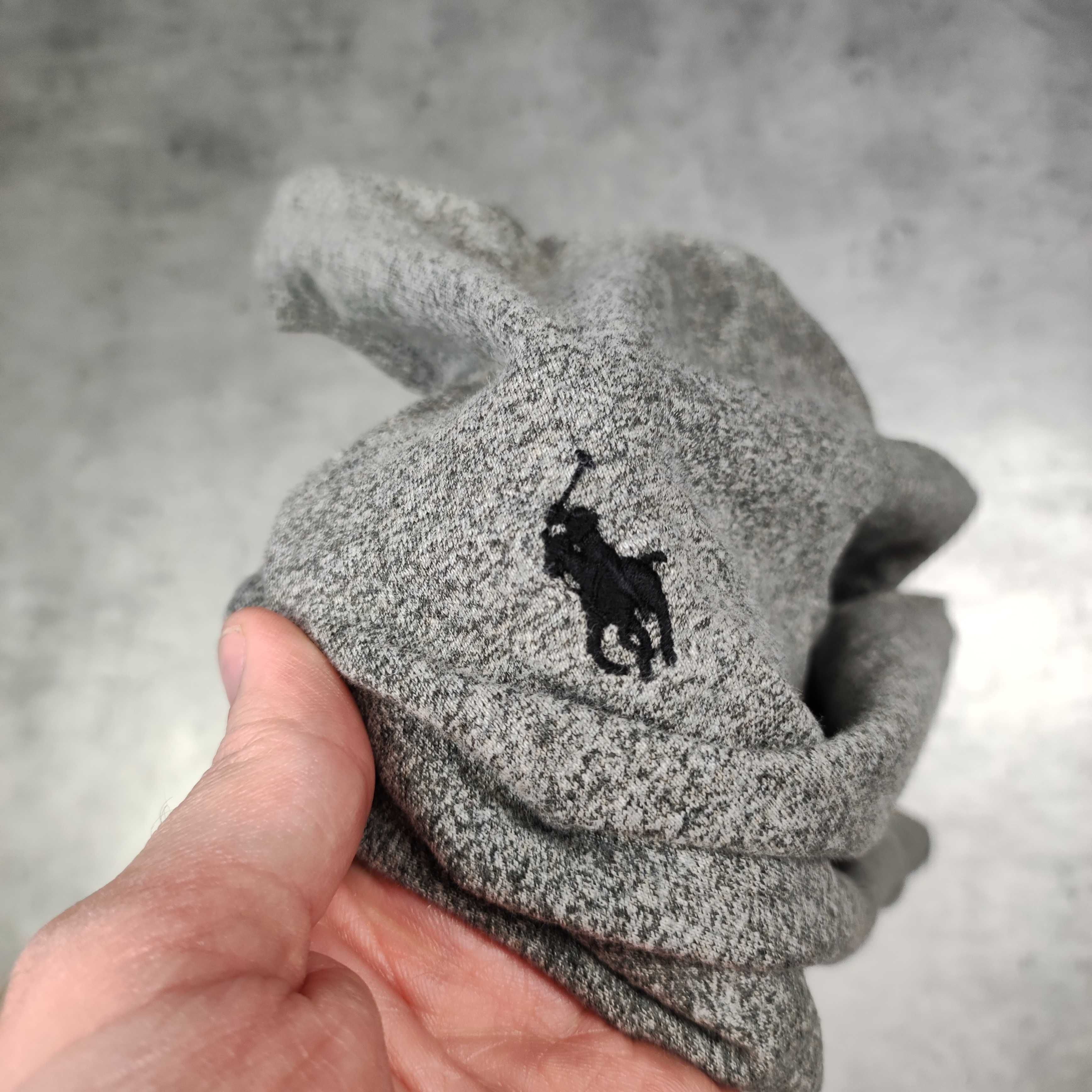 MĘSKA Koszulka Elegancka V Szara Polo Ralph Lauren Haft Bawełniana