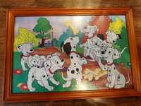 Puzzle 101 Dalmatyńczyków Disney 160el w ramce 31x45.5cm