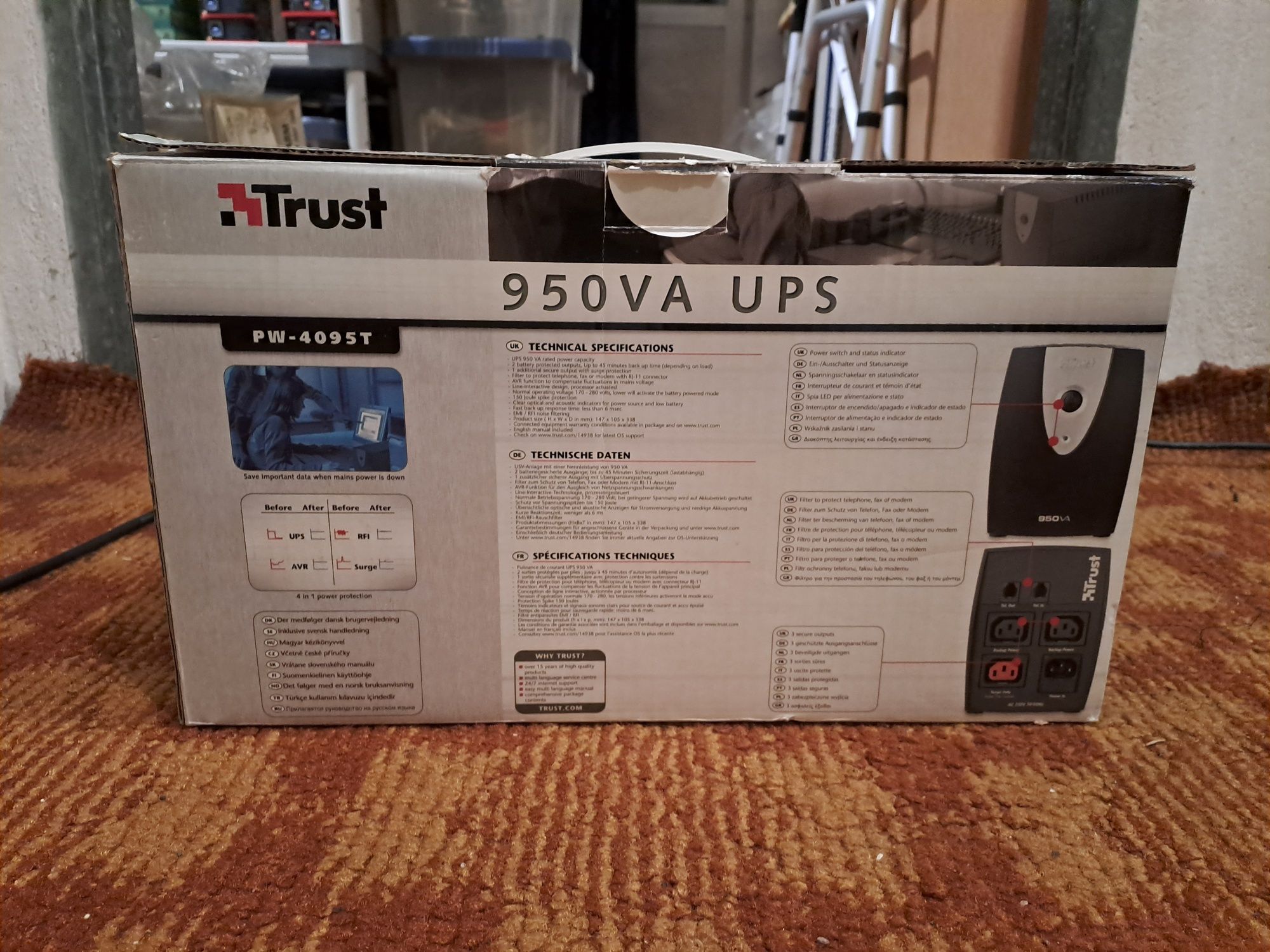 PowerMaster UPS 950v Techniczne