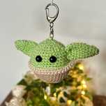 Zawieszka, brelok na szydełku - Baby Yoda