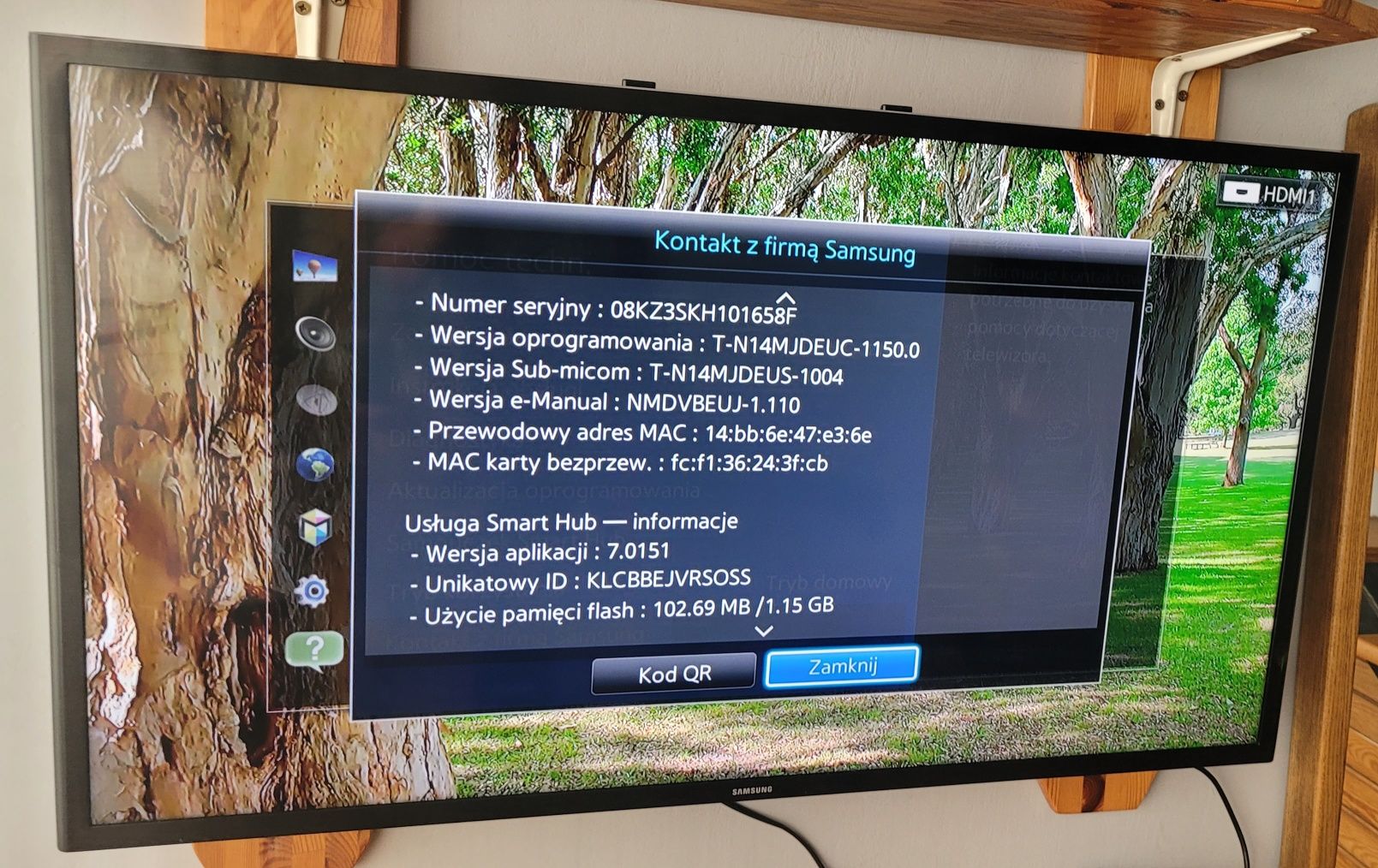 3 mc gwarancji Tv Samsung  UE40J5200 FUL HD  brak dekodera DVBT2