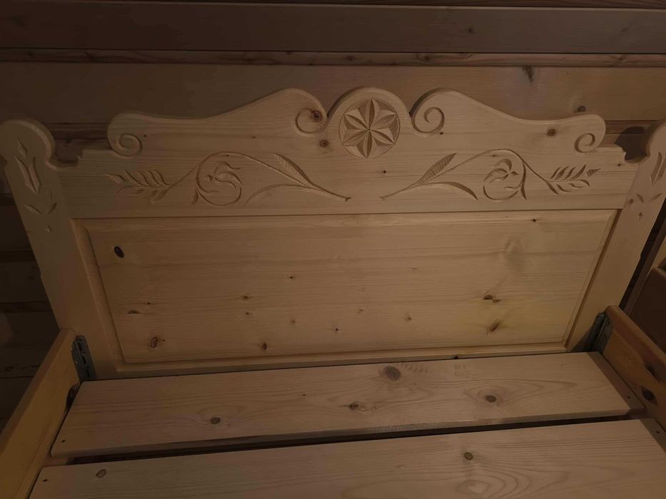 Łóżko w stylu góralskim