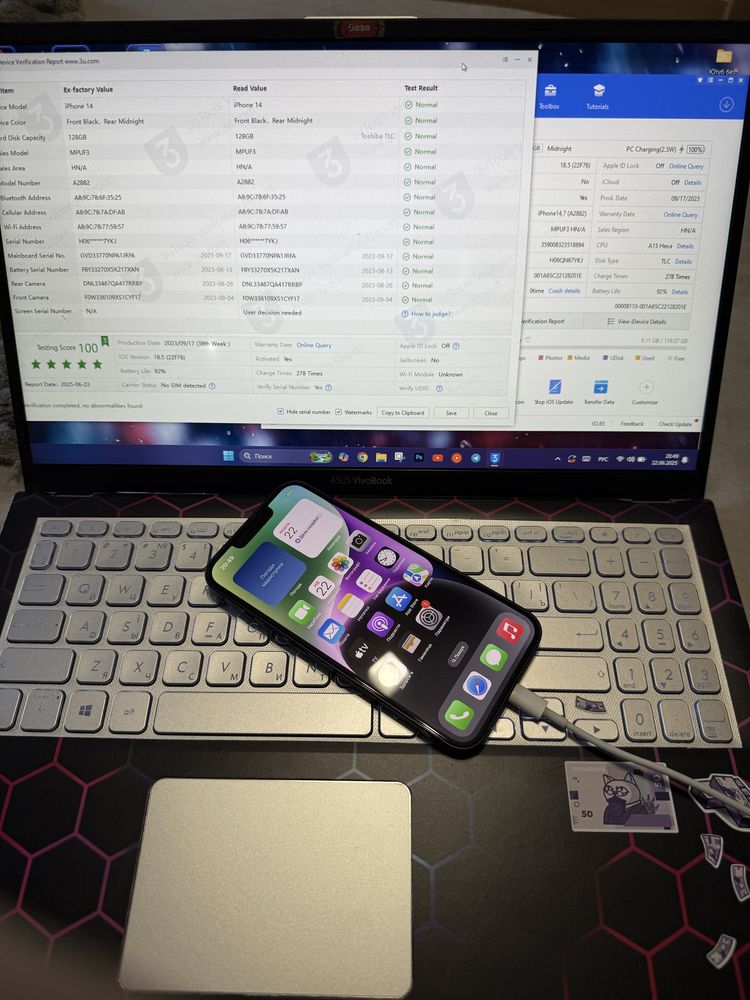 IPhone 14 128Gb Neverlock, 91% акб