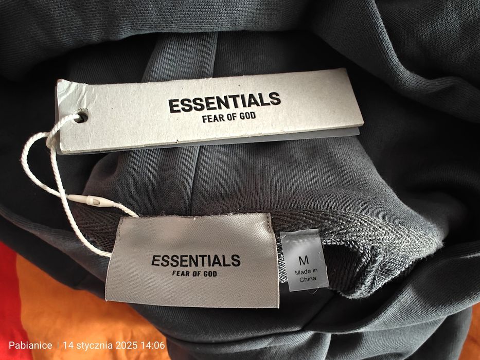 Bluza essentials Fear of god M bawełna szara nowa