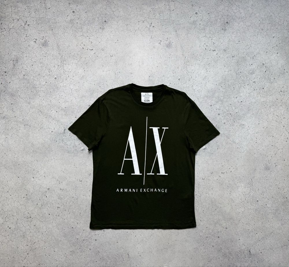 Как Новая Футболка AX Armani Exchange С Большим Логотипом S-M