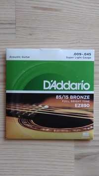 Struny do gitary akustycznej - Nowe, D'Addario 85/15 Bronze