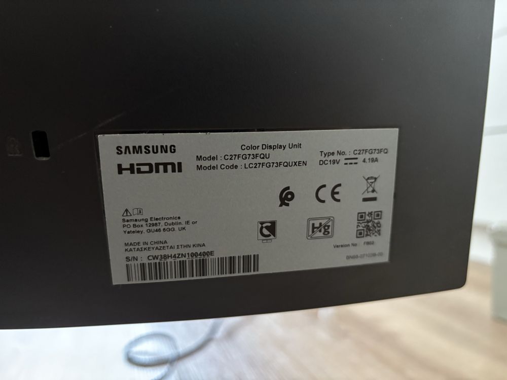 Monitor samsung C27FG73FQU 27” zakrzywiony ekran
