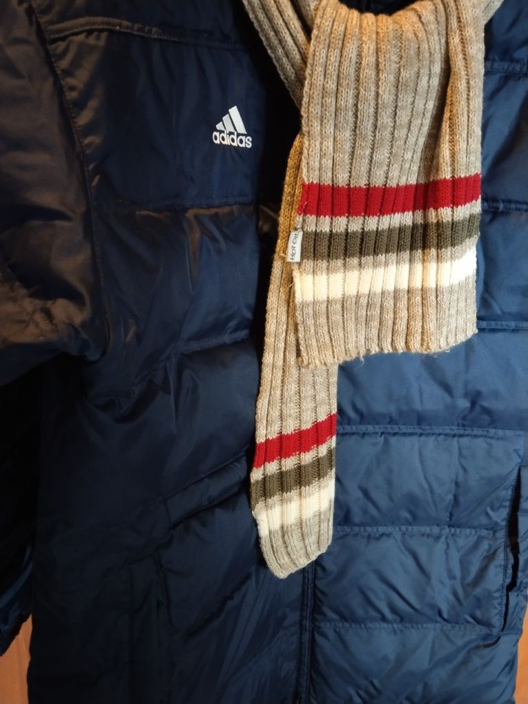 Oryginalna kurtka z szalem polecam firmy adidas