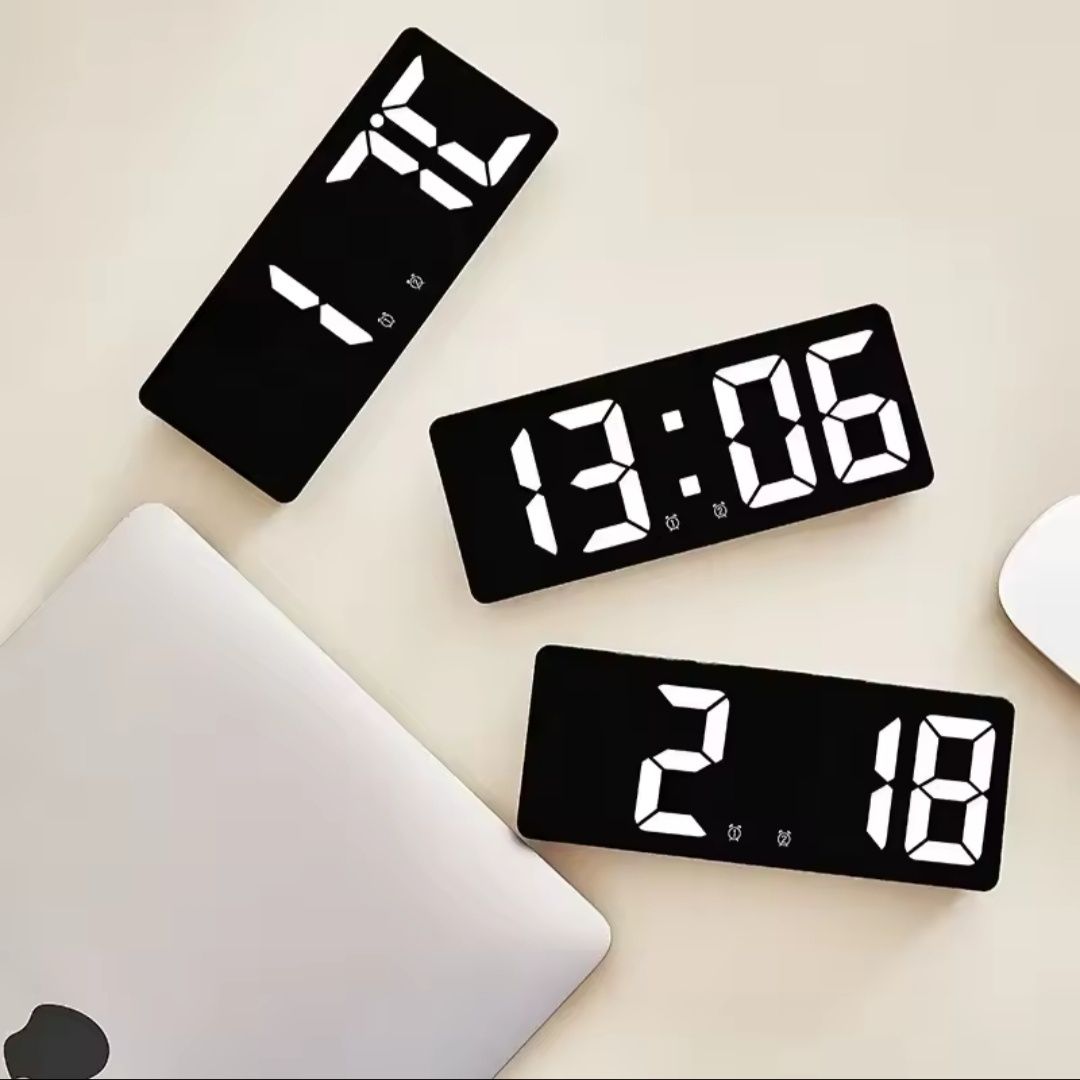 Budzik zegar elektroniczny LED cyfrowy alarm termometr USB