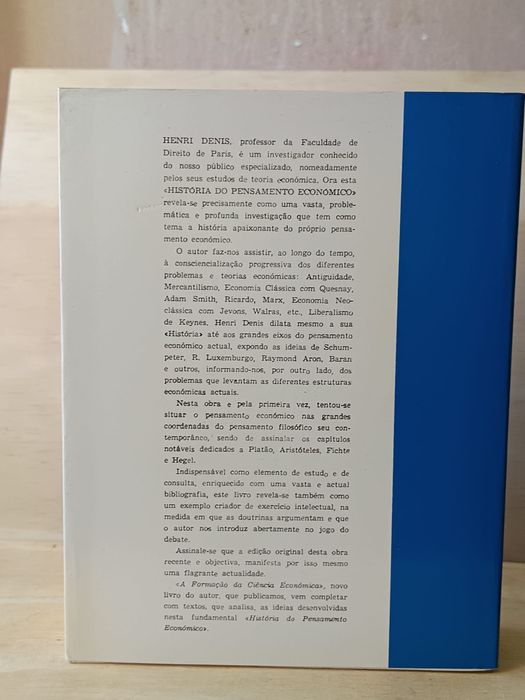 A História do pensamento económico - Henri Denis