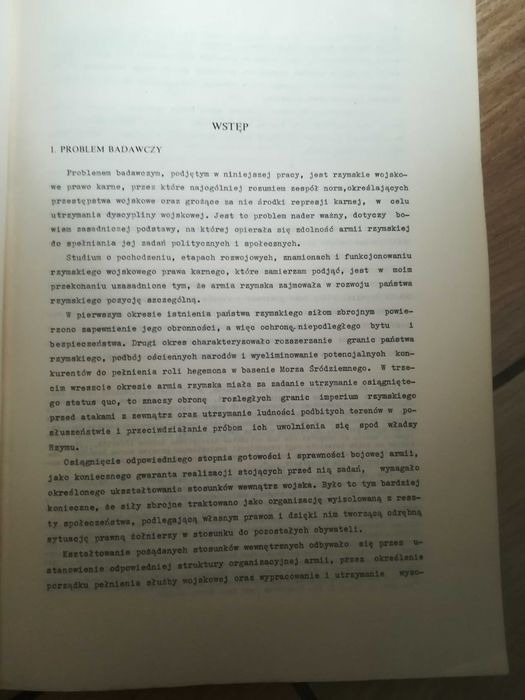Studia nad rzymskim wojskowym prawem karnym. 	
Gerard Kuleczka