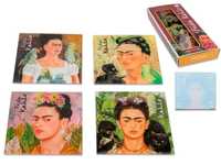 Zestaw podkładek szklanych 4 szt - Frida Kahlo, 10,5x10,5cm