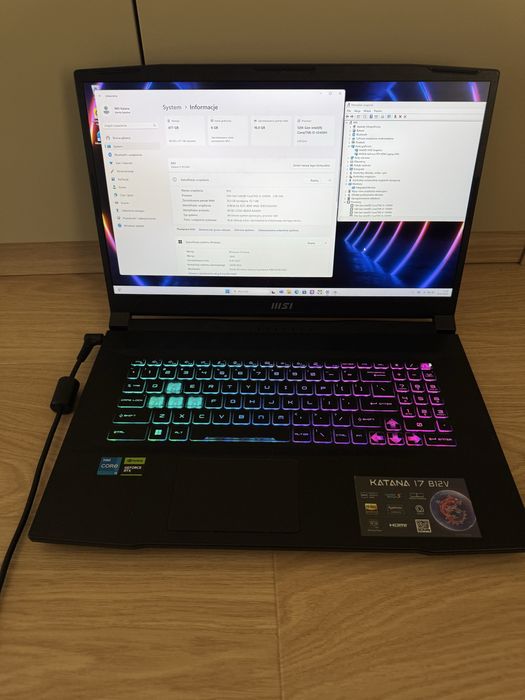 MSI Katana 17” 144Hz gwarancja