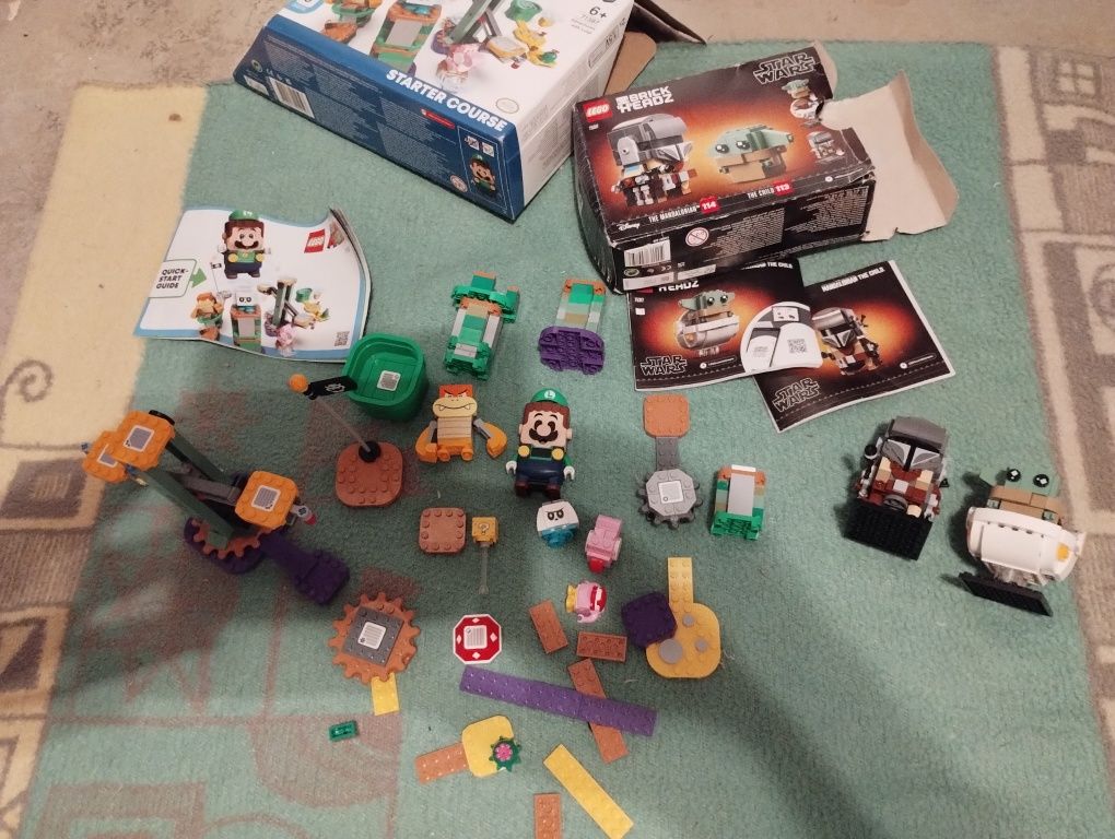 LEGO 71387 + 75317, Luigi, Grogu, Mando