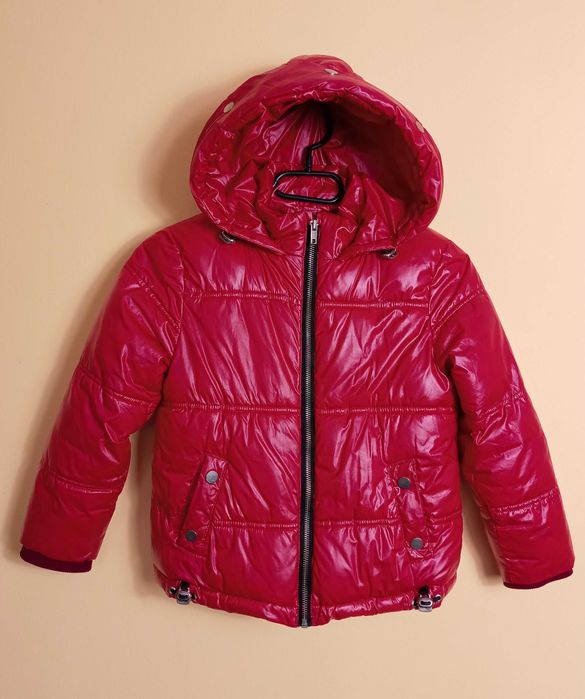 Ciepła gruba kurtka zimowa NEXT dla dziewczynki 7 lat 122 cm