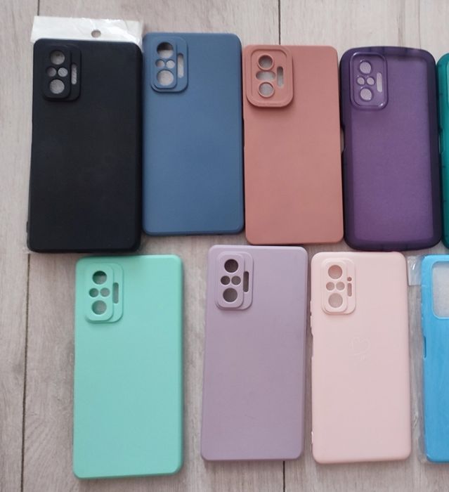 Розовый лаванда голубой синий черный чехол на Xiaomi redmi note 10 pro