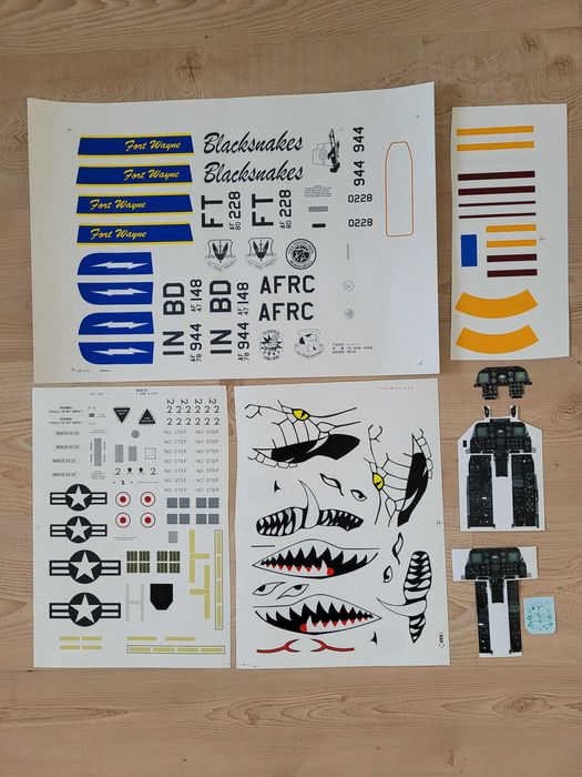 Kalkomania naklejki model RC A-10 skala 1:10 zdalnie sterowany
